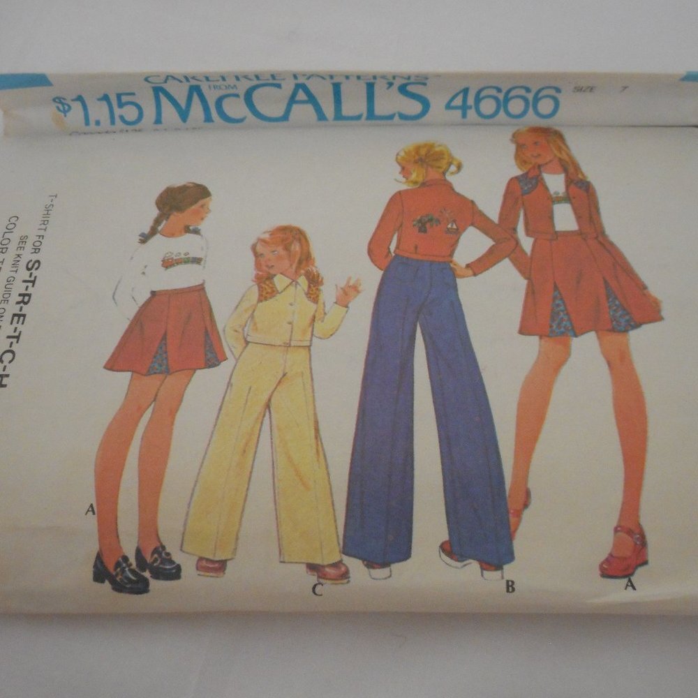 Vintage 70s McCalls outfit sewing pattern 4666